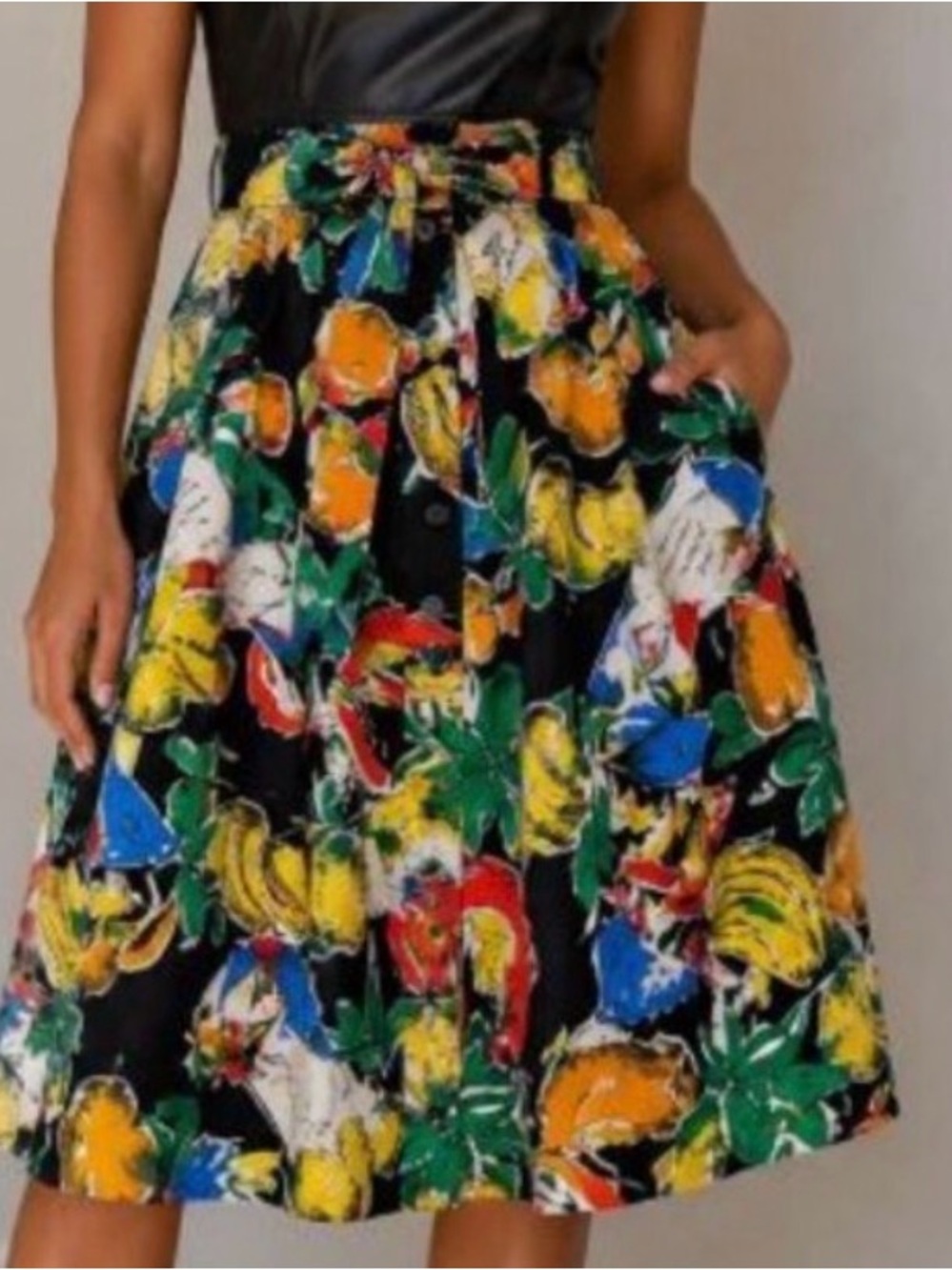 NWT J.Crew Vibrant Tropical Vacation to Spain Print Wrap Skirt - Green Multi - Picture 3 of 14